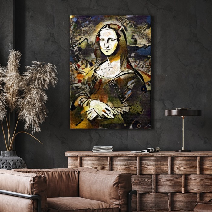 Mona Lisa σε Πίνακα σε καμβά για το σαλόνι