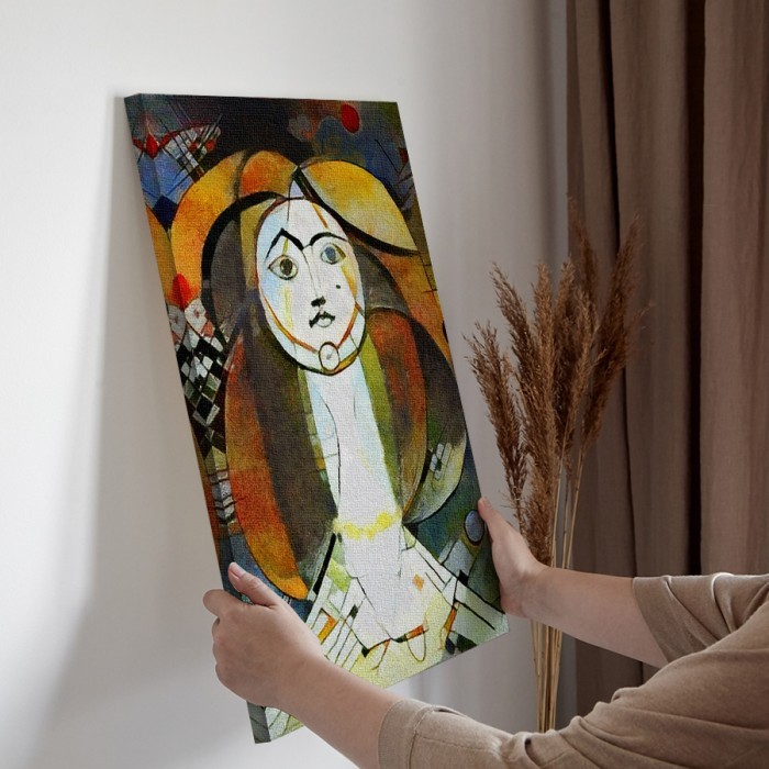 Πολύχρωμη γυναίκα σε Πίνακα σε καμβά για την διακόσμηση τοίχου