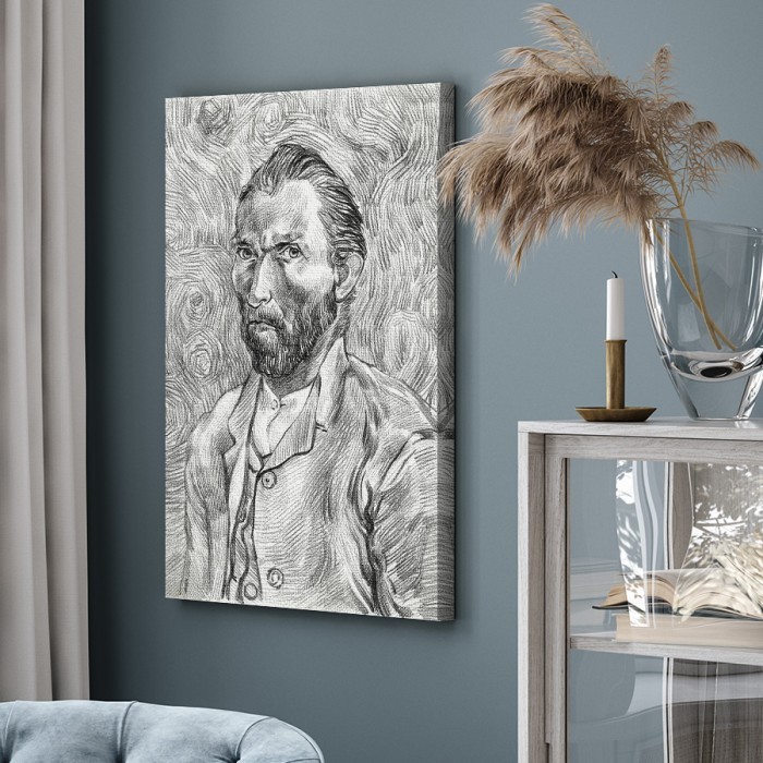 Αυτοπροσωπογραφία Van Gogh σε Πίνακα σε καμβά για το σαλόνι