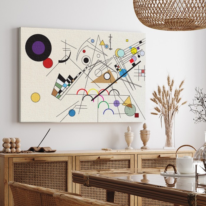 Πίνακας σε καμβά για το σαλόνι με Πολύχρωμα σχέδια
