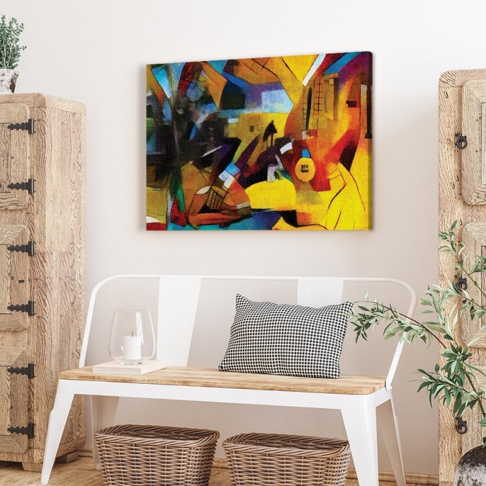 Πίνακας σε καμβά για το σαλόνι με Πολύχρωμη εικόνα