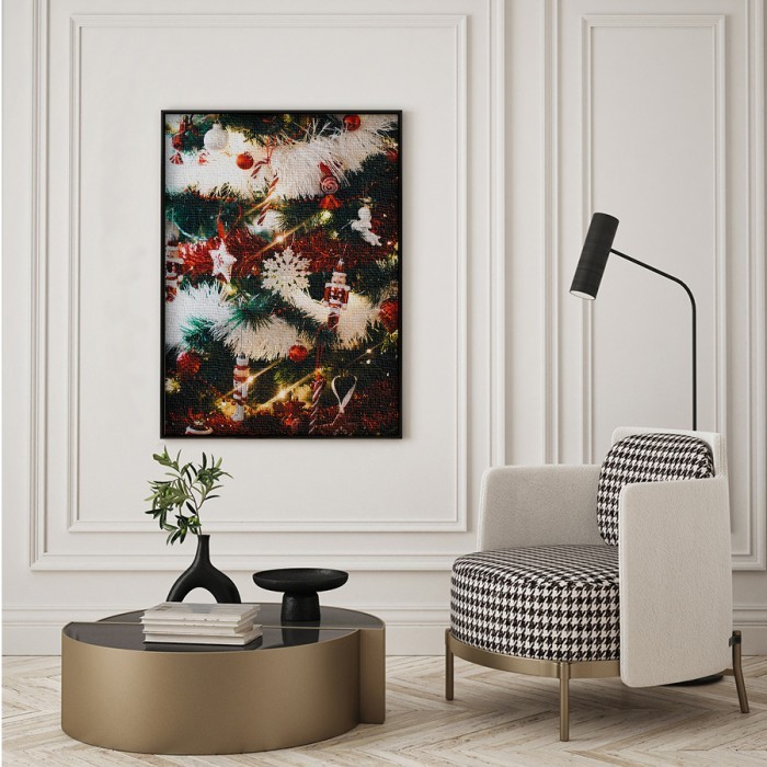Πίνακας σε καμβά με κορνίζα – Christmas Tree
