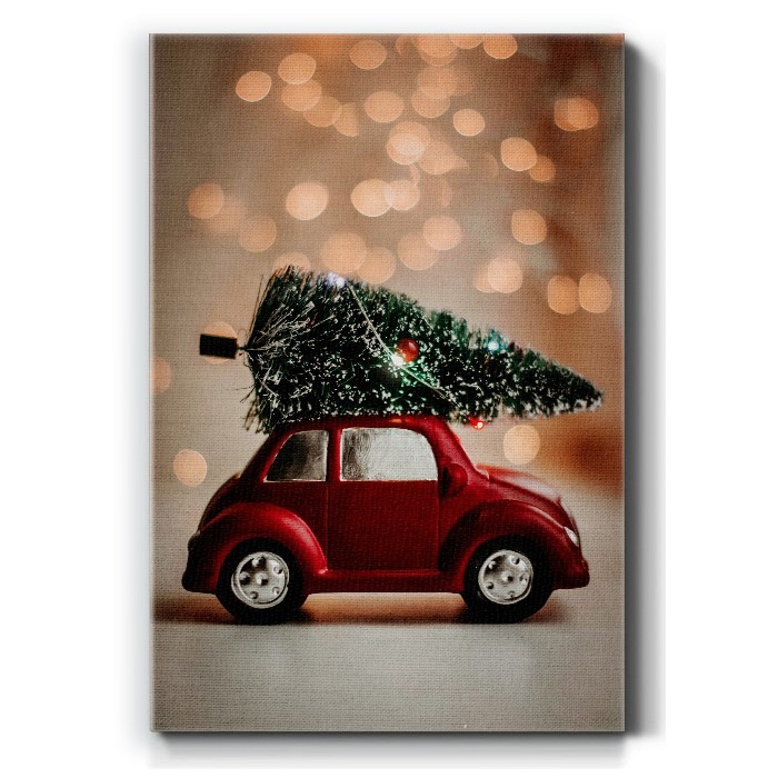 Πίνακας σε καμβά – Christmas Car