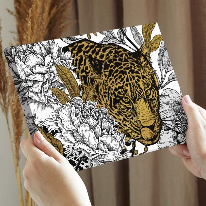 Πίνακας σε καμβά διακόσμηση τοίχου – Golden Tiger