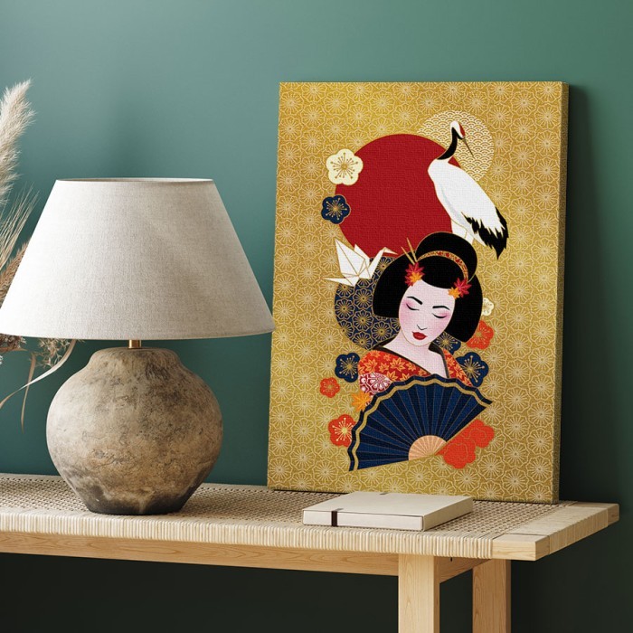 Πίνακας σε καμβά για το δωμάτιο – Beautiful Geisha