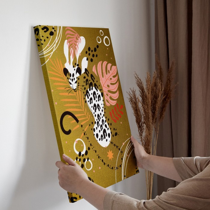 Πίνακας σε καμβά διακόσμηση τοίχου – Modern Leopard