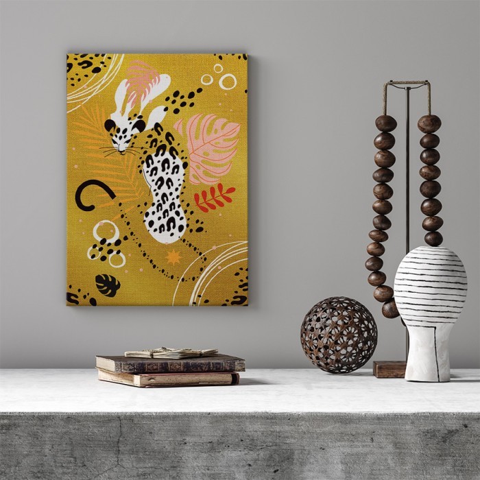 Πίνακας σε καμβά για το δωμάτιο – Modern Leopard