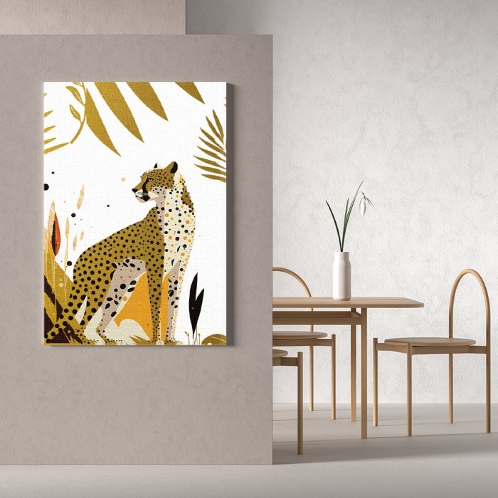 Πίνακας σε καμβά για το δωμάτιο – Επιβλητική Λεοπάρδαλη
