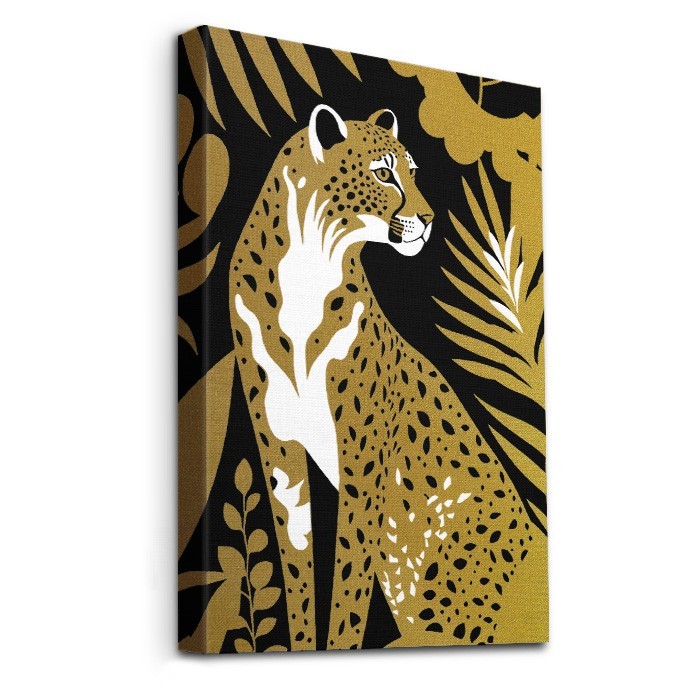 Πίνακας σε καμβά με τελάρο – Golden Leopard
