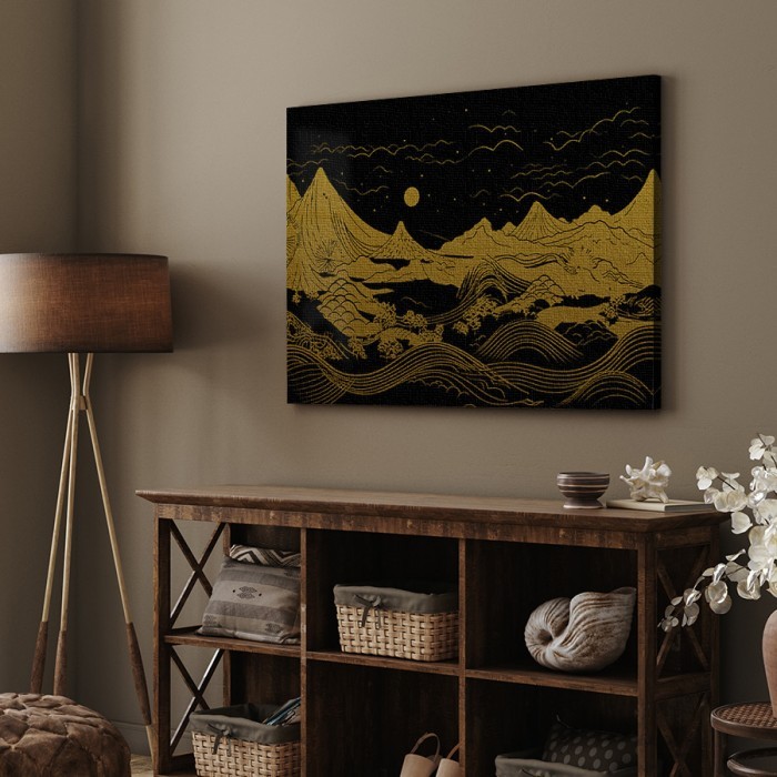 Πίνακας σε καμβά για το δωμάτιο – Golden Landscape