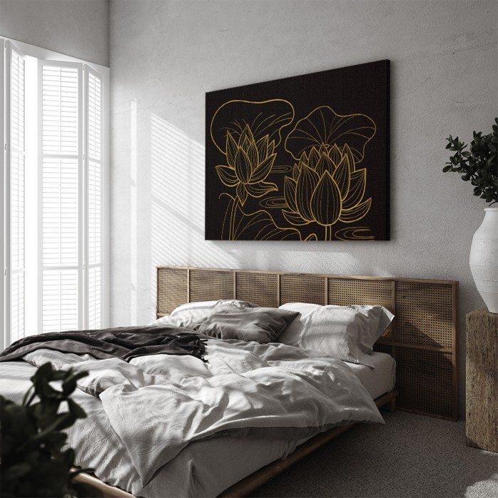 Πίνακας σε καμβά για το δωμάτιο – Minimal Λουλούδια