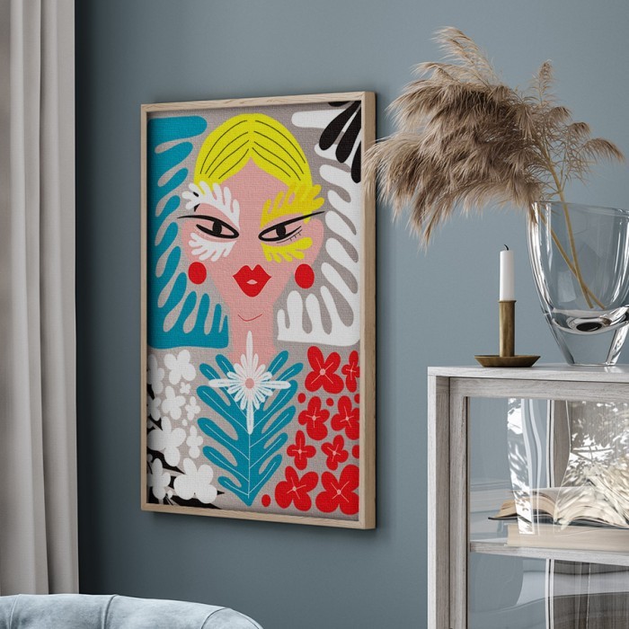 Πίνακας σε καμβά με κορνίζα – Colorful Mystical Woman