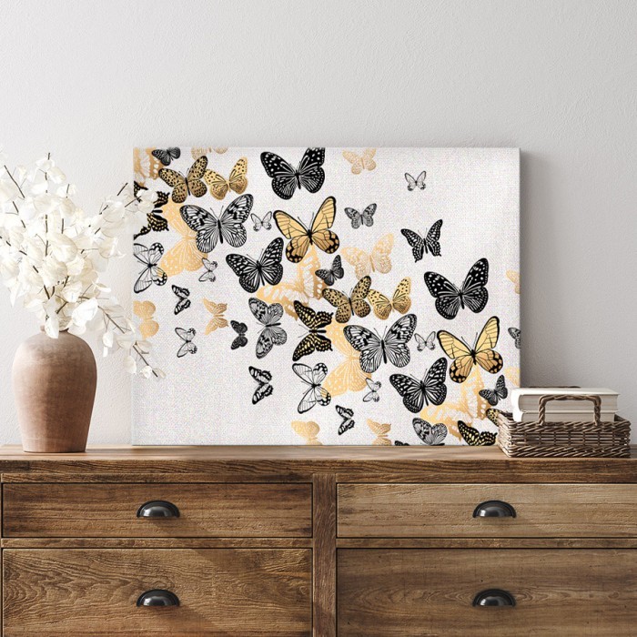 Πίνακας σε καμβά για το δωμάτιο – Les Papillons