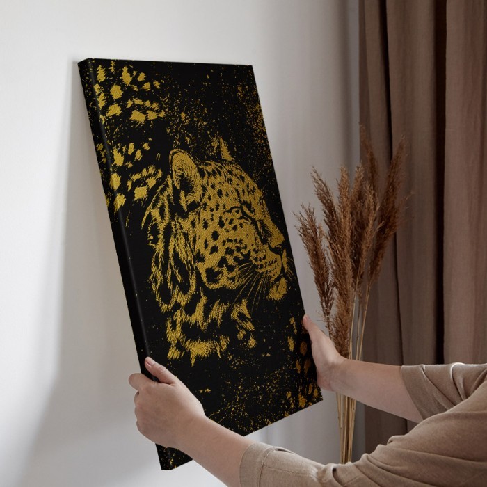 Πίνακας σε καμβά διακόσμηση τοίχου – Leopard Portrait