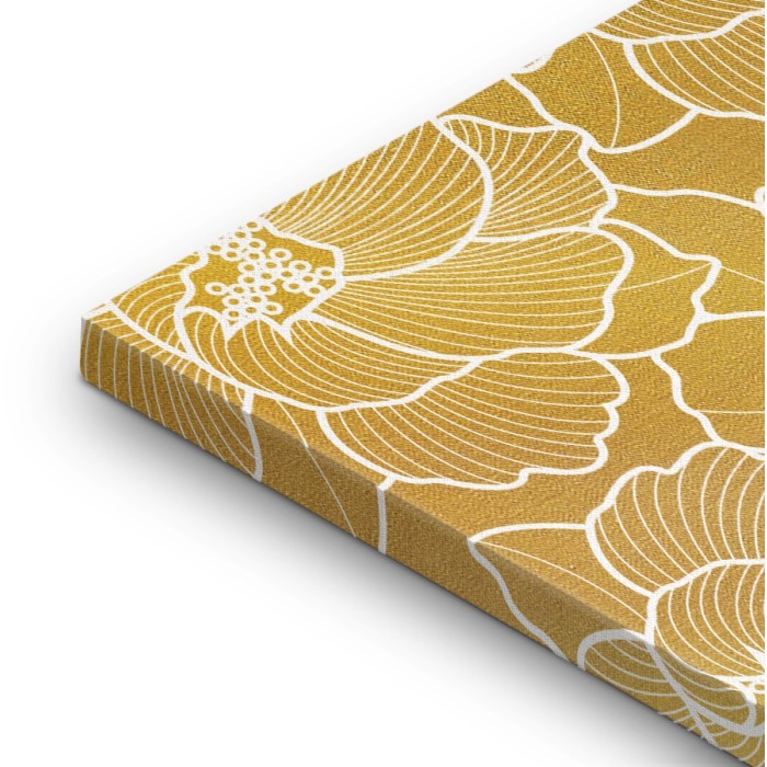 Έτοιμοι πίνακες με τελάρο και κορνίζα – Gold Floral Pattern