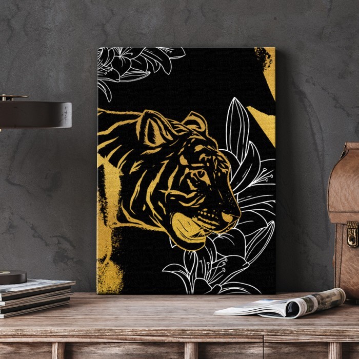 Πίνακας σε καμβά για το δωμάτιο – Tiger Head
