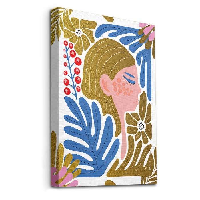 Πίνακας σε καμβά με τελάρο – Floral Woman