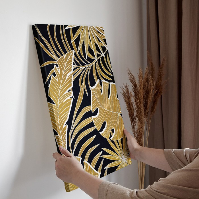 Πίνακας σε καμβά διακόσμηση τοίχου – Χρυσά Φύλλα