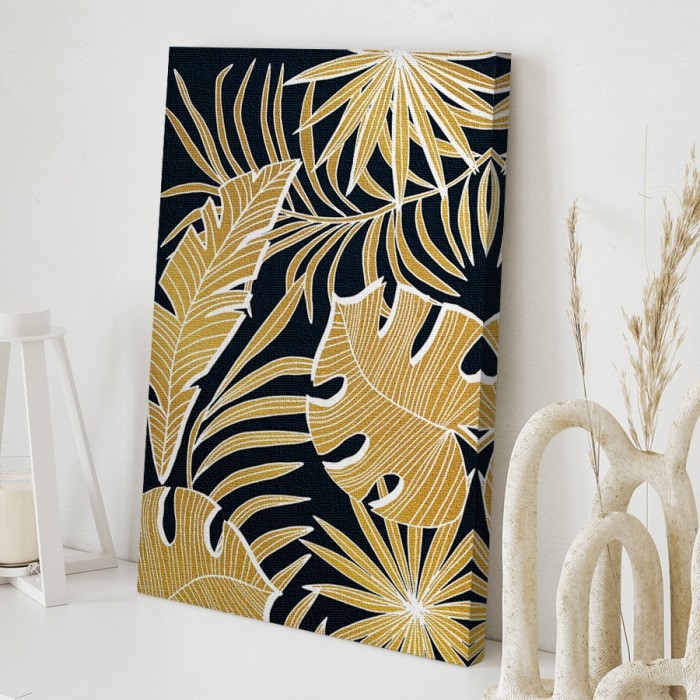 Πίνακας σε καμβά για το δωμάτιο – Χρυσά Φύλλα