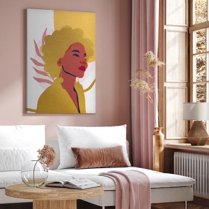 Πίνακας σε καμβά για το δωμάτιο – Golden Lady