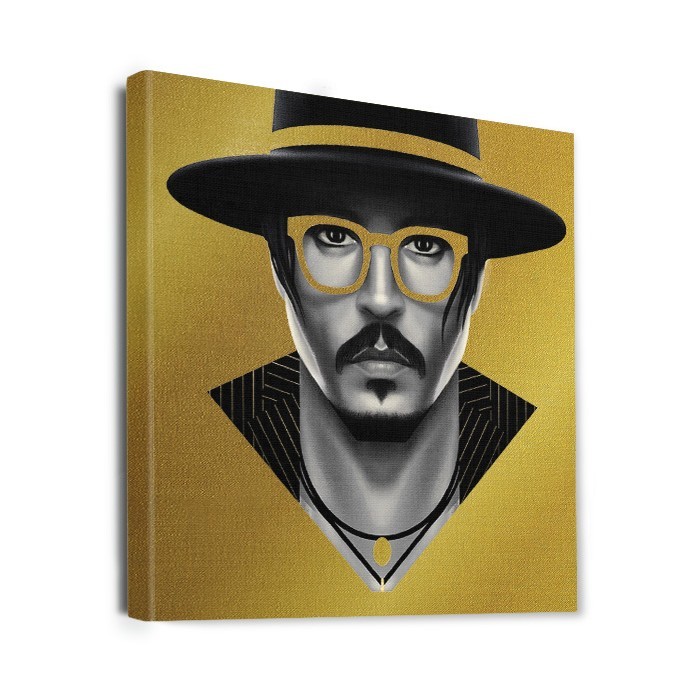 Πίνακας σε καμβά με τελάρο – Johnny Depp Illustration