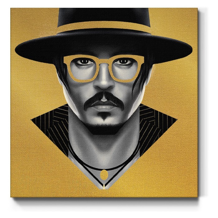 Πίνακας σε καμβά - Johnny Depp Illustration