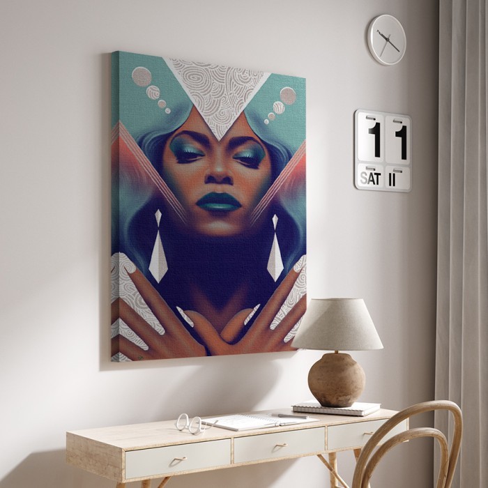 Πίνακας σε καμβά για το δωμάτιο – Dazzling Black Woman