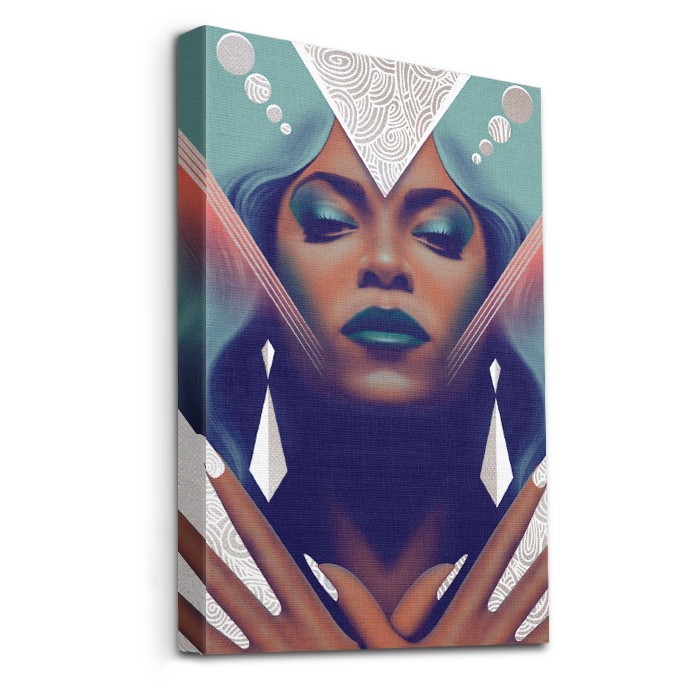 Πίνακας σε καμβά με τελάρο – Dazzling Black Woman