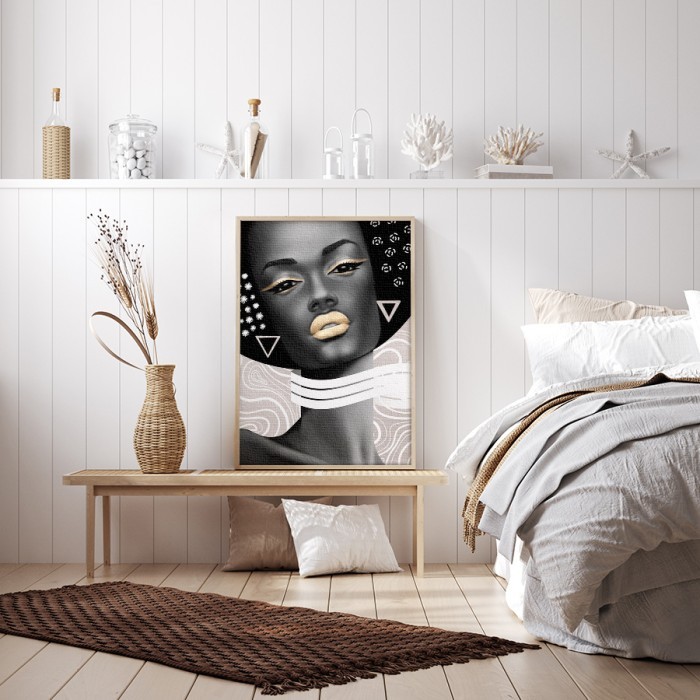 Πίνακας σε καμβά με κορνίζα – African Goddess