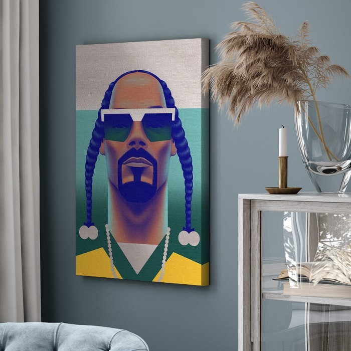Πίνακας σε καμβά για το δωμάτιο – Snoop Dog Illustration