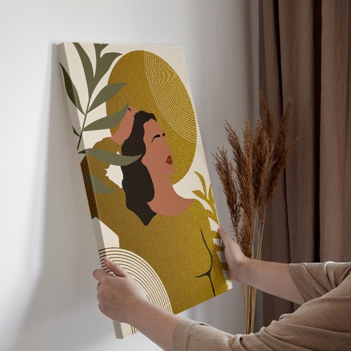Πίνακας σε καμβά διακόσμηση τοίχου – Boho Woman Portrait