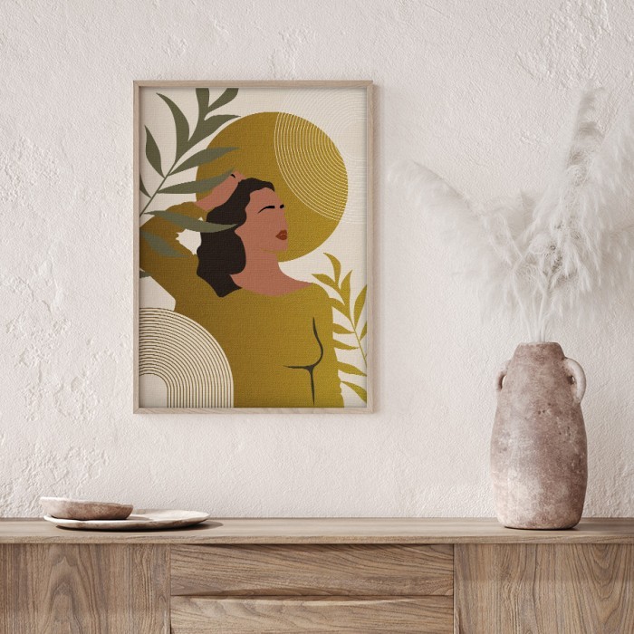 Πίνακας σε καμβά με κορνίζα – Boho Woman Portrait