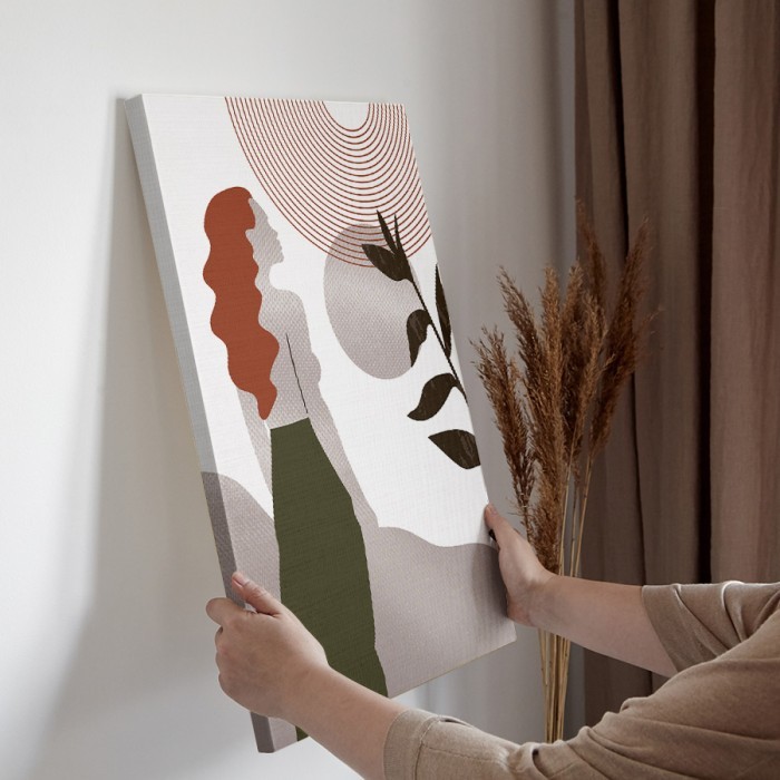 Πίνακας σε καμβά διακόσμηση τοίχου – Boho Redhead Woman