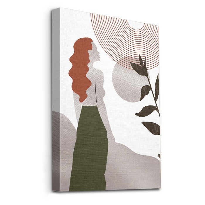 Πίνακας σε καμβά με τελάρο – Boho Redhead Woman