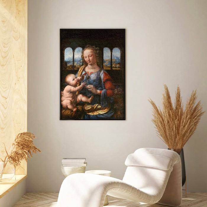 Πίνακας σε καμβά με κορνίζα – Madonna of the Carnation