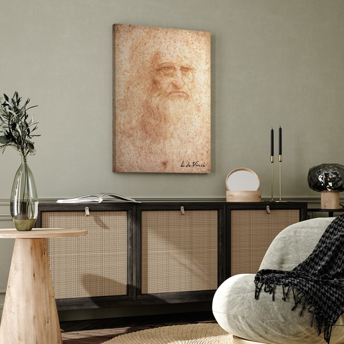 Πίνακας σε καμβά για το δωμάτιο – Leonardo da Vinci - Self-Portrait