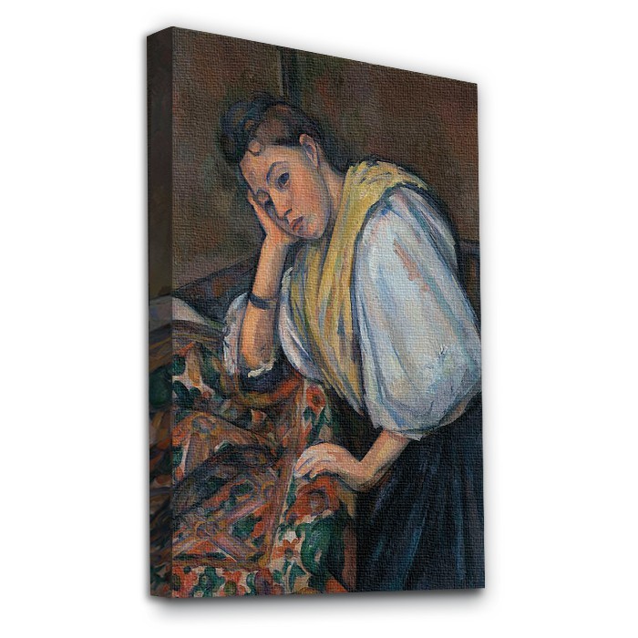 Πίνακας σε καμβά με τελάρο – Young Italian Woman at a Table