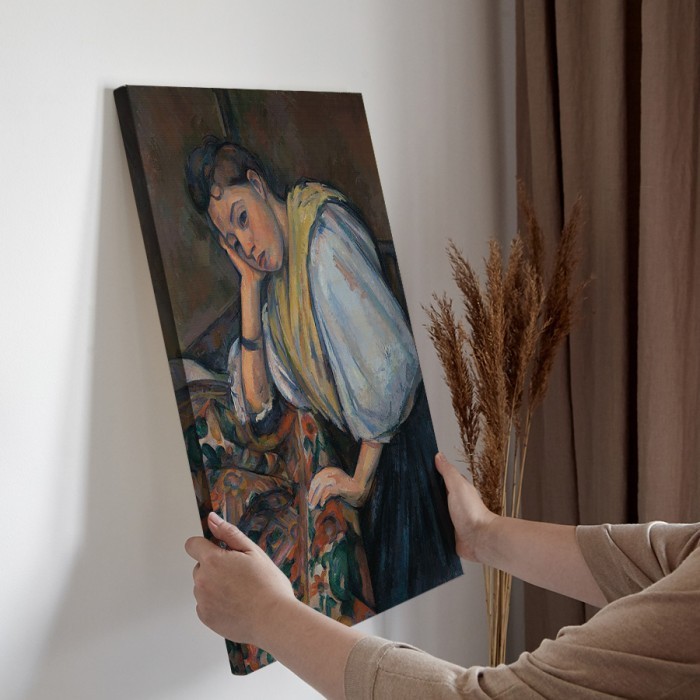 Πίνακας σε καμβά διακόσμηση τοίχου – Young Italian Woman at a Table