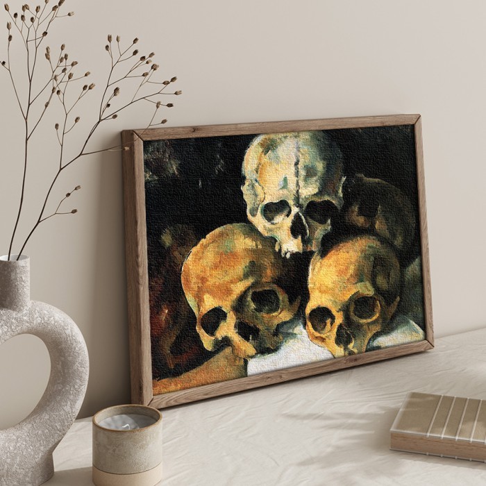 Πίνακας σε καμβά με κορνίζα – Pyramid of Skulls