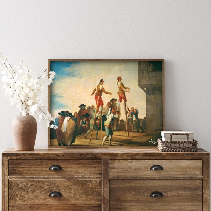 Πίνακας σε καμβά με κορνίζα – Οι ξυλοπόδαροι