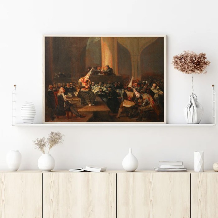 Πίνακας σε καμβά με κορνίζα – The Inquisition Tribunal