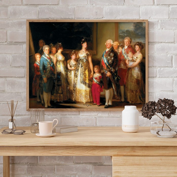 Πίνακας σε καμβά με κορνίζα – Η οικογένεια του Καρόλου Δ΄