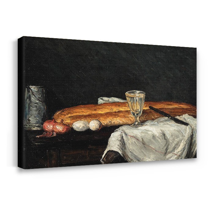 Πίνακας σε καμβά με τελάρο – Still Life with Bread and Eggs