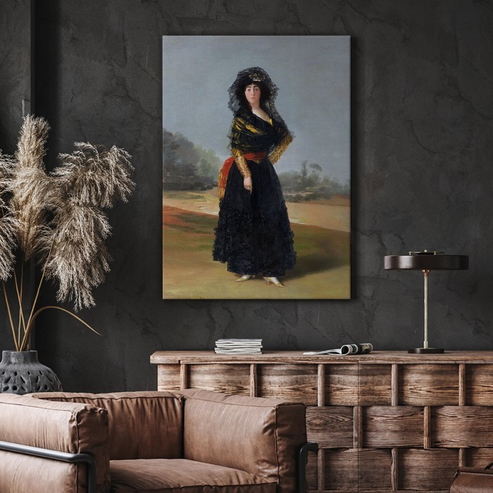 Πίνακας σε καμβά για το δωμάτιο – Η Δούκισσα της Alba με Μαντήλα