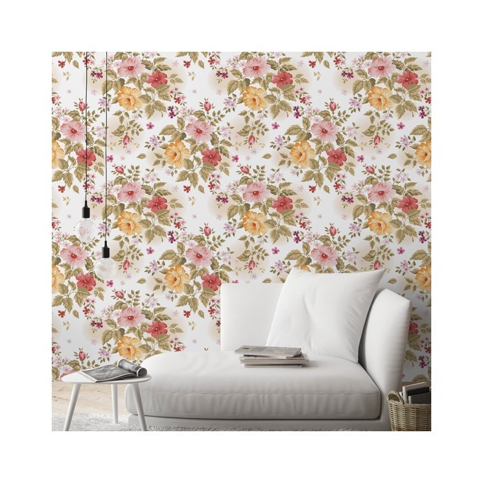 Ταπετσαρίες τοίχου για σαλόνι vintage Σύνθεση από λουλούδια