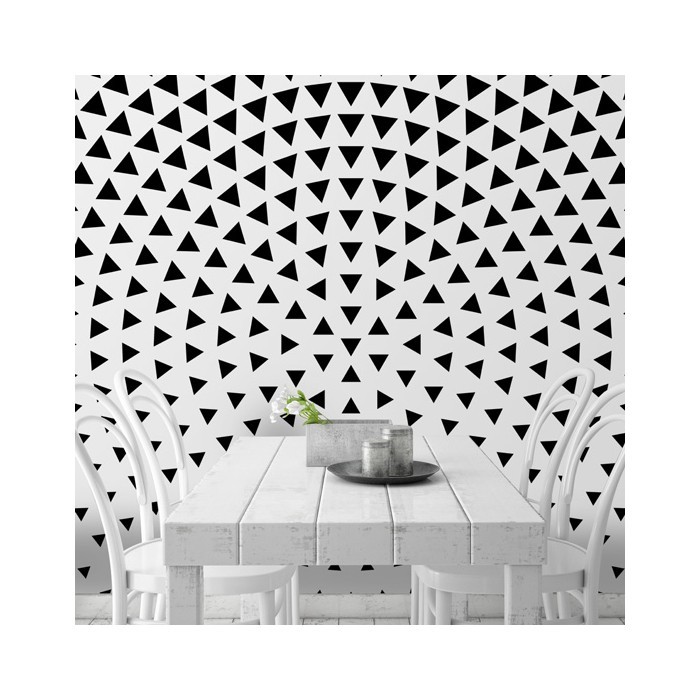 Ταπετσαρία τοίχου Κυκλικό μοτίβο με τρίγωνα
