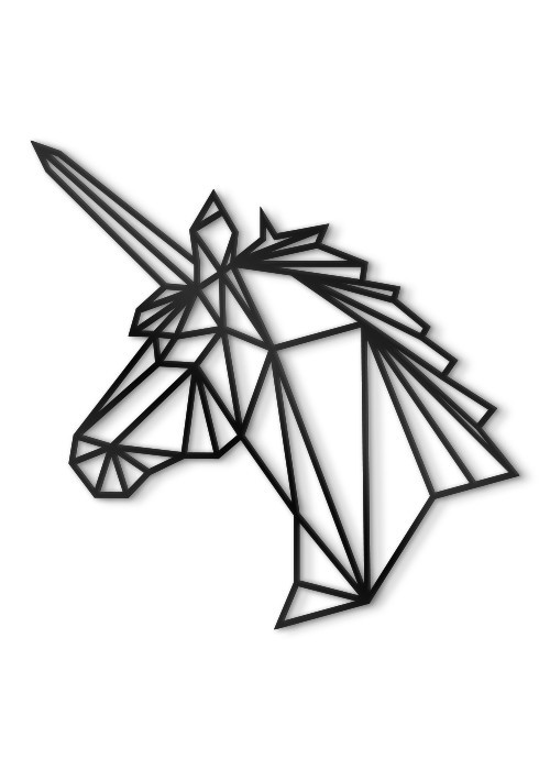 Διακόσμηση Τοίχου - πίνακες 3D Polygonal unicorn