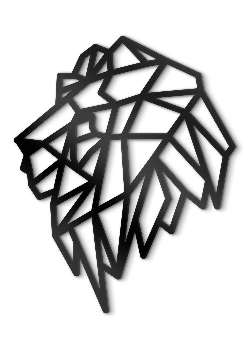 Διακόσμηση Τοίχου - πίνακες 3D - Πολυγωνικό λιοντάρι