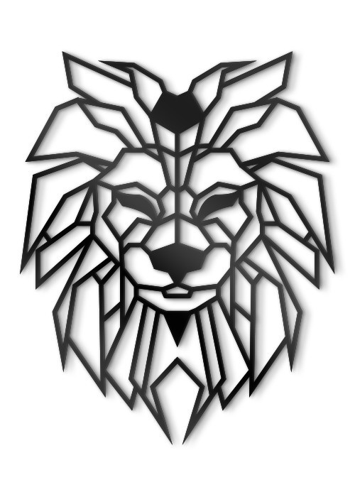 Διακόσμηση Τοίχου - πίνακες 3D - Lion face
