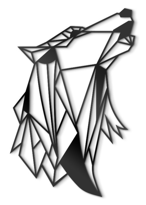 Διακόσμηση Τοίχου - πίνακες 3D - Wolf howl